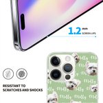 Personalizada Divertida Cara de Gato Perro Mascota Nombre Funda de Teléfono para iPhone Cumpleaños Navidad Regalo para Amante de Mascotas Propietario