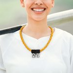 Personalized Sewn Twist Necklace with Number Birthday Gift for Baseball Softball Lover