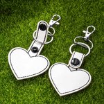 Personalized Handmade Glitter Softball Baseball Keychain Embroidered Name with Snap and Hook Bag Accessories Birthday Gift for Sports Lover