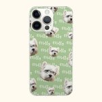 Personalizada Divertida Cara de Gato Perro Mascota Nombre Funda de Teléfono para iPhone Cumpleaños Navidad Regalo para Amante de Mascotas Propietario