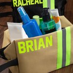 Sac de Toilettes Sac de Rasage Sac de Voyage Personnalisé avec Nom Cadeau d'Anniversaire Saint-Valentin pour Homme Pompier