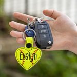 Personalized Handmade Glitter Softball Baseball Keychain Embroidered Name with Snap and Hook Bag Accessories Birthday Gift for Sports Lover