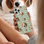 Personalizada Divertida Cara de Gato Perro Mascota Nombre Funda de Teléfono para iPhone Cumpleaños Navidad Regalo para Amante de Mascotas Propietario