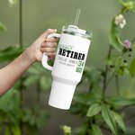 Gepersonaliseerde Official Retired 40oz Geïsoleerde Tumbler met Naam Jaar en Rietje Dagelijks Gebruik Leuk Afscheidscadeau voor Coworker Gepensioneerd