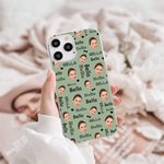 Coque photo personnalisée multicolore pour iPhone avec nom Anniversaire Noël Drôle de cadeau pour famille Ami