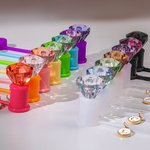 Personalisierte Multicolor Diamond Straw Cover Topper mit Initial Charm Zubehör für Stanley Becher Geburtstag Party Favors Geschenk für Frauen