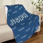 Suave manta personalizada arco iris multicolor con nombres repetidos Decoración del hogar Cumpleaños Regalo familiar para niños Niñas