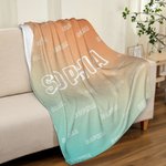 Suave manta personalizada arco iris multicolor con nombres repetidos Decoración del hogar Cumpleaños Regalo familiar para niños Niñas