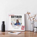 Gepersonaliseerd Officieel Gepensioneerd Foto Canvas Schilderij met Naam en Jaar Muurdecoratie Afscheidscadeau voor Collega Gepensioneerde