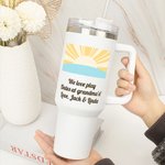 Gepersonaliseerde I'm Retired 40oz Geïsoleerde Tumbler met Tekst Dagelijks Gebruik Gelukkige Pensionering Afscheidscadeau voor Coworker Gepensioneerde