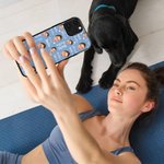 Coque photo personnalisée multicolore pour iPhone avec nom Anniversaire Noël Drôle de cadeau pour famille Ami