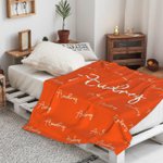 Suave manta personalizada arco iris multicolor con nombres repetidos Decoración del hogar Cumpleaños Regalo familiar para niños Niñas
