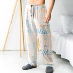 Personalisierte Wort Wolke Unisex lange Ärmel weichen Pyjama Set mit Taschen und Name Geburtstag Geschenk für Männer Frauen
