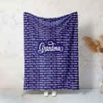 Manta familiar personalizada de lana suave multicolor con 1-20 nombres Regalo de cumpleaños de Navidad para la familia de los abuelos