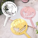 Chien, chat, marié, mariée Silhouette de gâteau avec nom Décoration de cérémonie de mariage Cadeau pour la famille et les amis