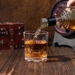 Personalised What A Fucking Day Old Fashioned Whiskey Rocks Glass with Engraved Text Funny Birthday Father's Day Retirement Gift for Men