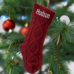 Calza di Natale personalizzata Calza di famiglia a maglia ricamata con nome Monogramma Regalo di Natale per la famiglia Amico Decorazione Casa