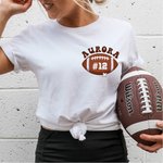 Personalised In My Football Mom Era Crew Neck Shirt Sweatshirt with Name and Number Multicolour Available Birthday Game Day Gift for Mom
