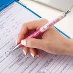 Set de 2 stylos à bille pailletés rétractables au design stéthoscopique avec nom Cadeau d'appréciation de la semaine de l'infirmière pour infirmière médecin personnel médical