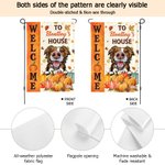 Personalizzato cane gatto zucche giardino bandiera con 1-3 nomi Yard Porch Decor Halloween regalo di inaugurazione della casa per gli amanti degli ani