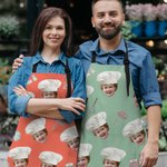 Personalized Cute 1-3 Chef Hat Photos Avatar Apron with Adjustable Neck Strap Housewarming Gift for Family Cooking Lover