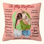 Personalizzato To My Besties Inspiration Quote Throw Pillow Cover with Name Birthday Souvenir Gift for Sisters Friends (Alle mie amiche, ispirazione, 