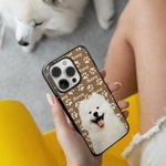 Personlig flerfarget søt tassetrykk hund katt foto telefonveske for iPhone med navn bursdag julegave til kjæledyrelskere