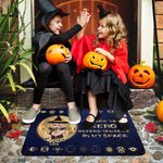 Gepersonaliseerde Multicolor Halloween Thema Heks Vampier Maanlicht Sterrenhemel Deurmat met Naam Home Decor Gelukkig Halloween Cadeau voor Familie Vriend
