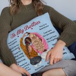 Personalizzato To My Besties Inspiration Quote Throw Pillow Cover with Name Birthday Souvenir Gift for Sisters Friends (Alle mie amiche, ispirazione, 
