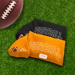 Personalized Multicolor Football Mom Dad Crewneck Sweatshirt Hoodie with 1 - 6 Kid Names Birthday Sports Event Cheer Accessories Gift for Family