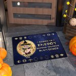 Gepersonaliseerde Multicolor Halloween Thema Heks Vampier Maanlicht Sterrenhemel Deurmat met Naam Home Decor Gelukkig Halloween Cadeau voor Familie Vriend