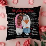 Personalizzato To My Besties Inspiration Quote Throw Pillow Cover with Name Birthday Souvenir Gift for Sisters Friends (Alle mie amiche, ispirazione, 
