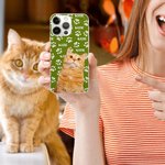 Personlig flerfarget søt tassetrykk hund katt foto telefonveske for iPhone med navn bursdag julegave til kjæledyrelskere