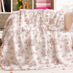 Coperta personalizzata di fiori di rosa con nome, regalo di compleanno per donne e ragazze.