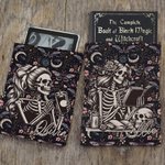 Henkilökohtainen Gothic Skeleton Flower Design Book Sleeve Book Cover Protector nimi Spooky Halloween joululahja Bookworm kirjan ystäville Book Lovers