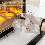 Cappello da cuoco personalizzato con foto del viso del bambino Guanto da cucina resistente al calore e set di portapentole Regalo di compleanno per gli amanti della cucina