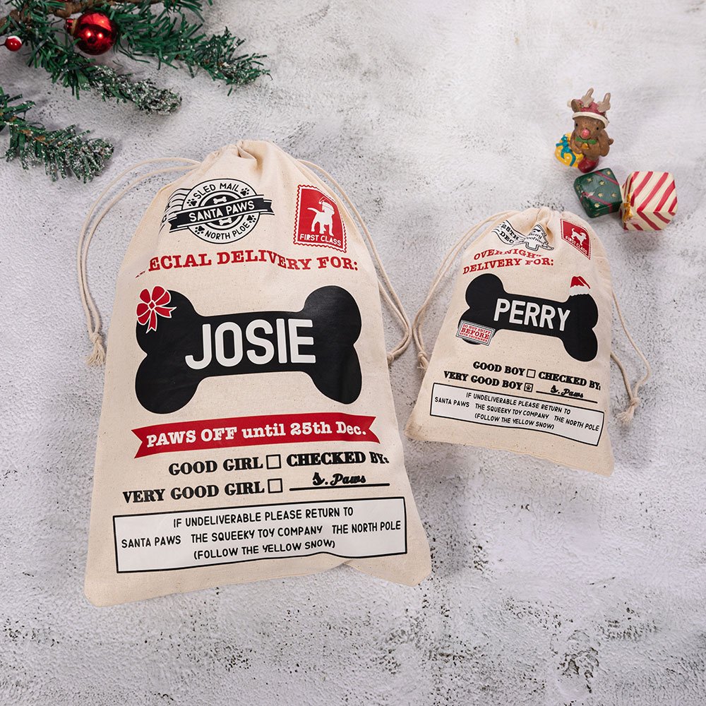 Sac à friandises avec nom réutilisable pour les animaux de compagnie. 6