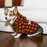 Personalizado clásico a cuadros suave caliente cachorro perro sudadera con capucha con nombre regalo de cumpleaños para el amante del animal doméstico