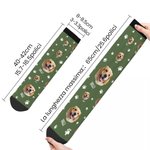 Calzini Personalizzati Multicolore con Ritratto dell'Animale Domestico e Nome Regalo di Compleanno e di Natale per gli Amanti degli Animali