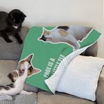 Coperta personalizzata da 1 a 6 foto di cani e gatti con nome Regalo di Natale di compleanno per gli amanti degli animali domestici