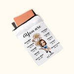 Personalized Cute Cartoon Girl with Birth Flower Book Sleeve Cover with Name and Bible Verse Christian Christmas Gift for Women Book Bookworm