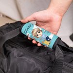 Personalized Set of 2 World Map Cartoon Character Luggage Handle Wraps with Name Birthday Christmas Travel Accessories Gift for Boys Girls