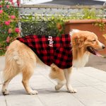 Personalizado clásico a cuadros suave caliente cachorro perro sudadera con capucha con nombre regalo de cumpleaños para el amante del animal doméstico