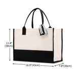 Gepersonaliseerde lijn geboorte bloem grote capaciteit strand canvas tas met waterdichte voering bruidsfeestje zomer cadeau voor meisjes vrouwen
