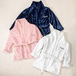 Personalized Flush Baby Bathrobe Dressing Gown with Embroidered Name Soft Super Absorbent Daily Use Birthday Baby Shower Gift for Baby Toddler