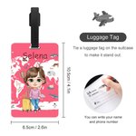 Personalised Cartoon Character Animal Map Pattern Travel Luggage Tag with Name Travel Accessory Birthday  Christmas Gift for Travel Lover