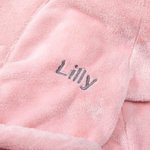 Personalized Flush Baby Bathrobe Dressing Gown with Embroidered Name Soft Super Absorbent Daily Use Birthday Baby Shower Gift for Baby Toddler