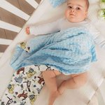 Personalized Cute Classic Winnie the Pooh Soft Baby Security Blanket with Dotted Backing and Embroidery Name Baby Shower Birthday Gift for Boys Girls