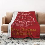 Coperta personalizzata Word Name Cloud con testo Regalo di Natale per amici di famiglia