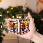 Mini adorno acrílico personalizado de librería con texto Bookshop Decoración plana para árbol de Navidad Regalo para ratón de biblioteca Amantes de lo